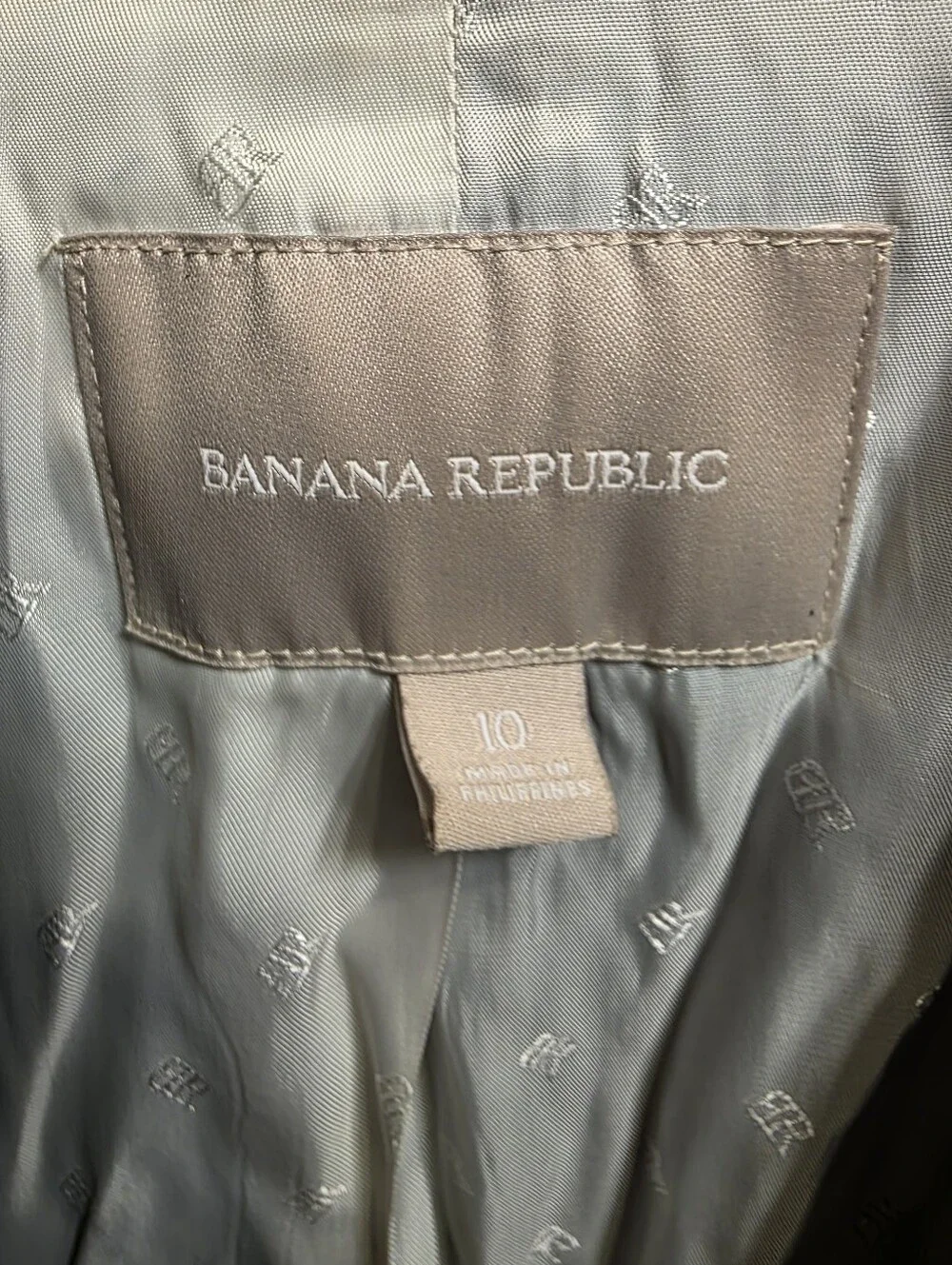 Banana Republic Navy Double-Breasted Blazer with Gold Buttons